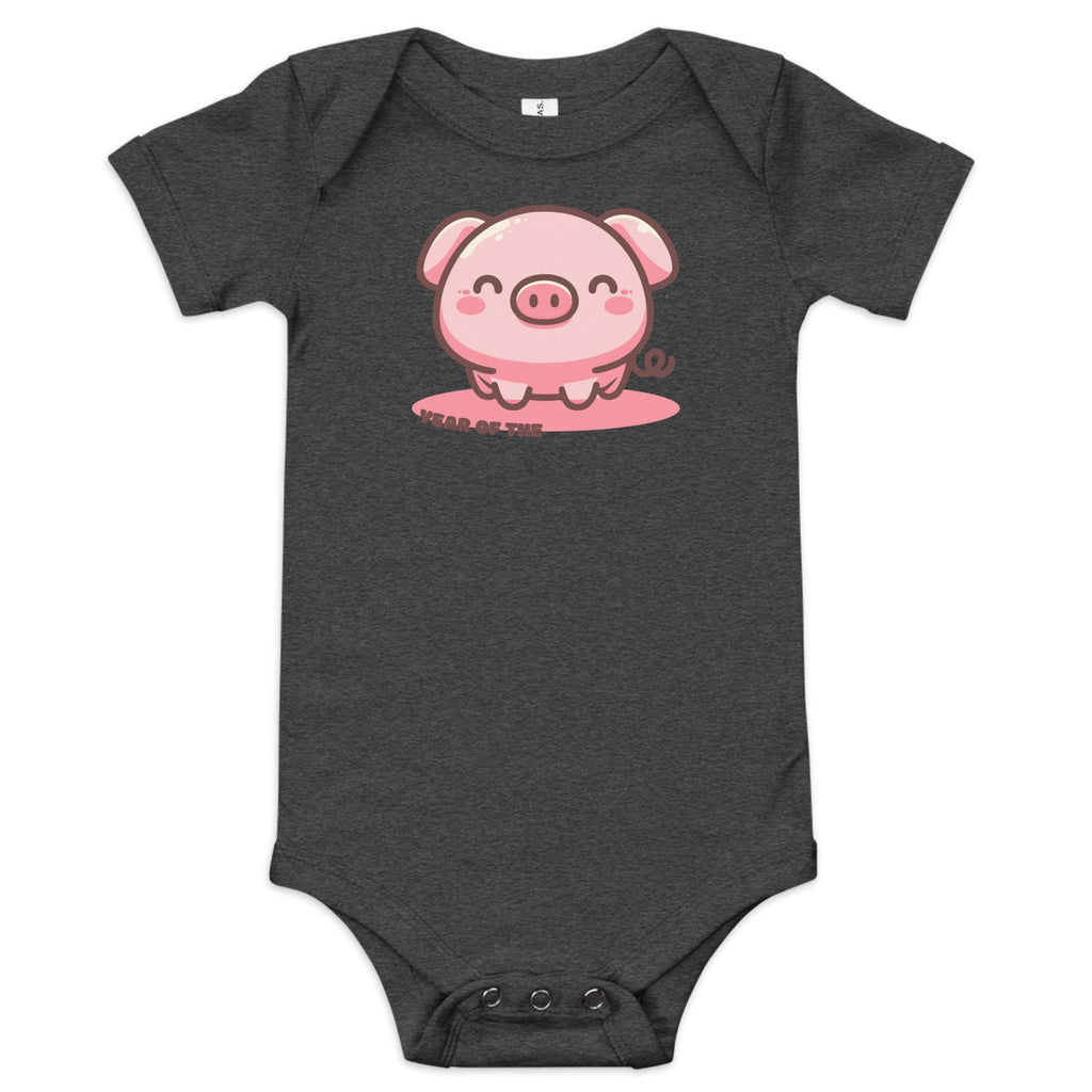 Year of the Pig Baby short sleeve one piece - Popstar Panda - 