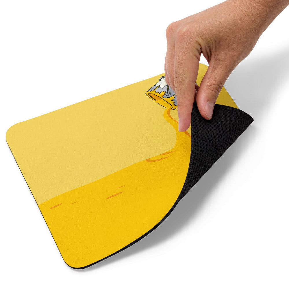 Yellow Paint Mouse Pad - Popstar Panda